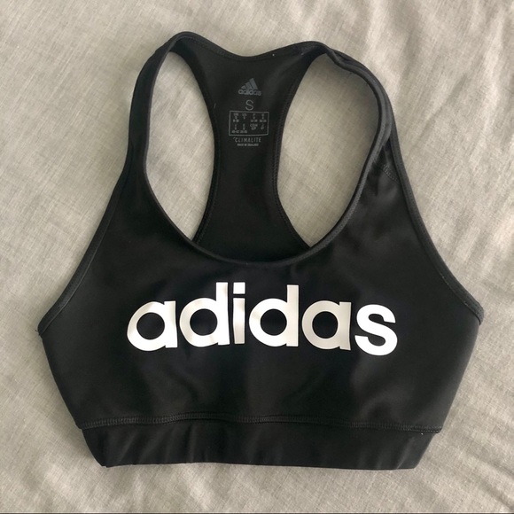 black adidas sports bra
